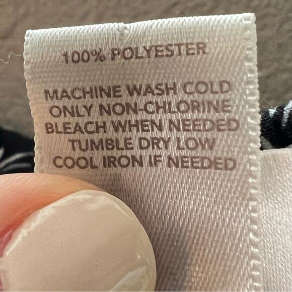 Loft black elastic waist wrap style skirt size 0 B111 - Picture 3 of 5